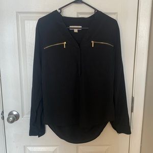 Michael Kors Long Sleeve Black Shirt Medium